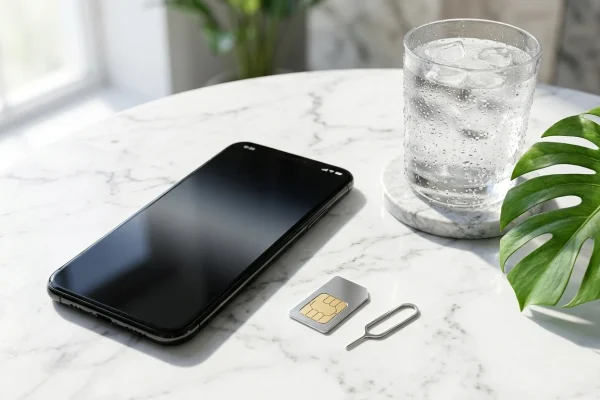 Nahaufnahme eines Smartphone-Displays mit dem H+ Netzwerksymbol in der Statusleiste.